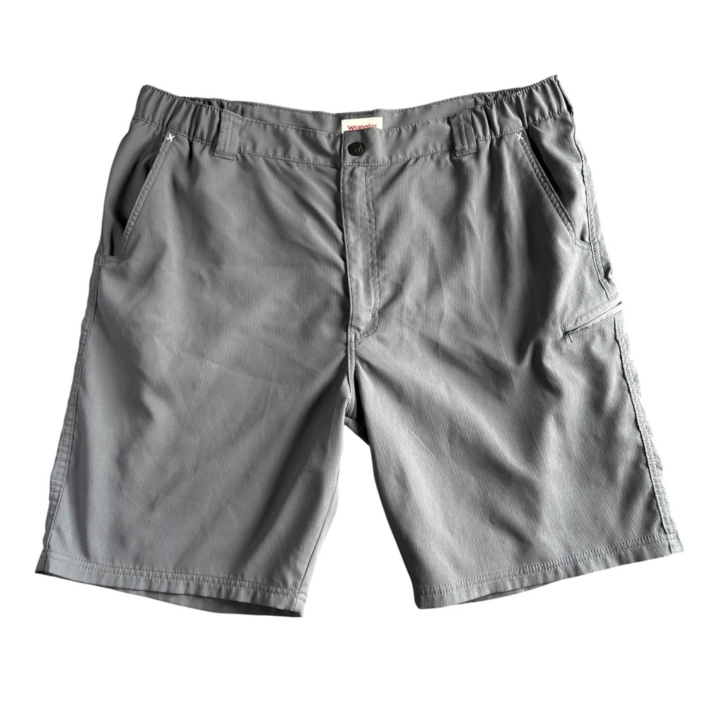 Wrangler Authentics Men's‎ Gray Cargo Shorts Elastic Waist Size 42